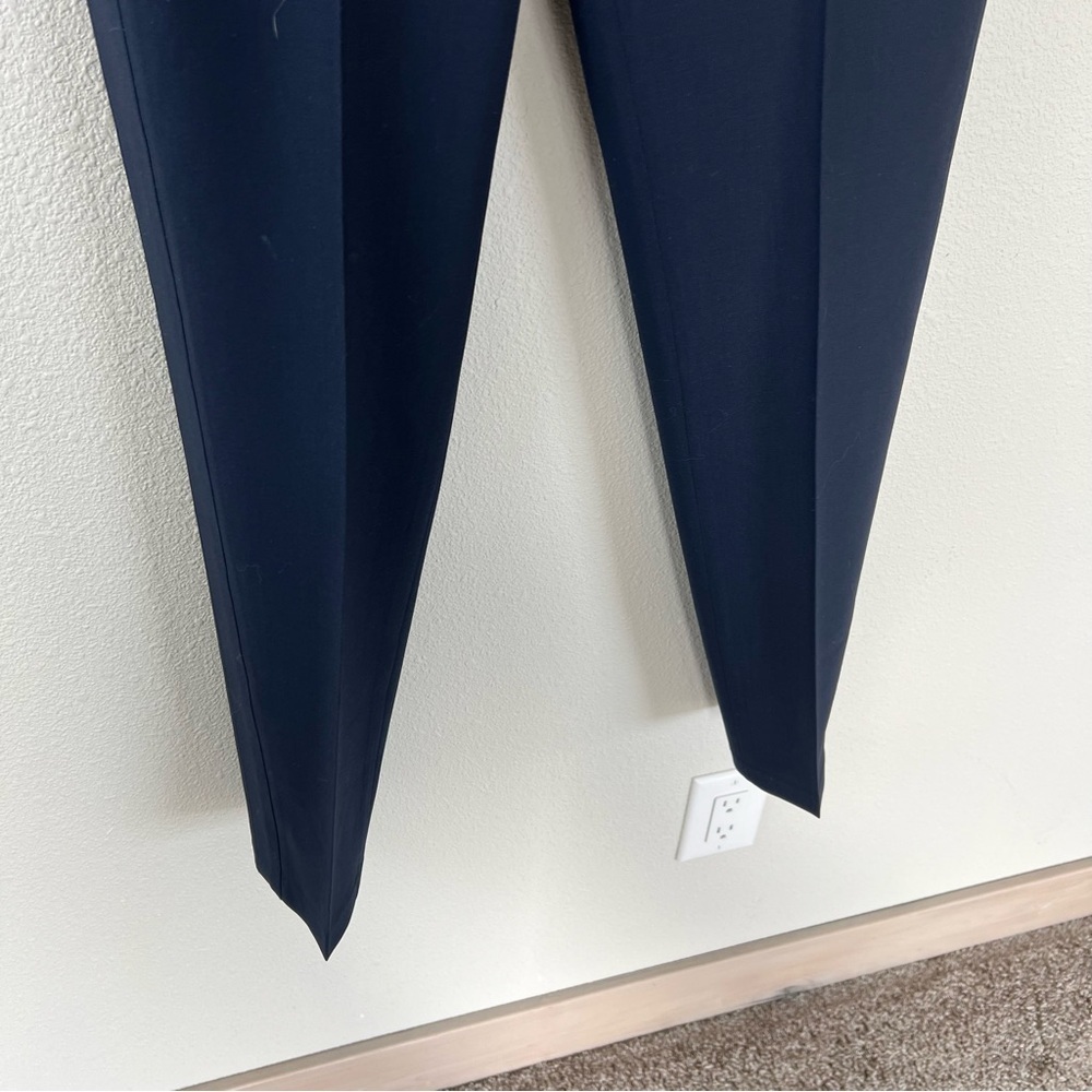 Vince Side Strapping Wool Pant Coastal Blue Minimalist Business Casual Women’s 4 - Picture 4 of 11